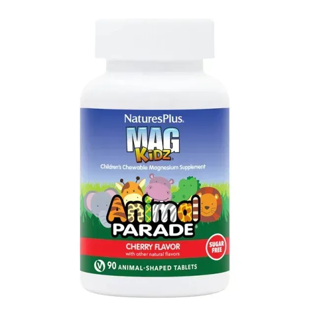 Вітаміни та мінерали Natures Plus Animal Parade MagKidz Children’s Chewables, 90 жувальних таблеток - Вишня