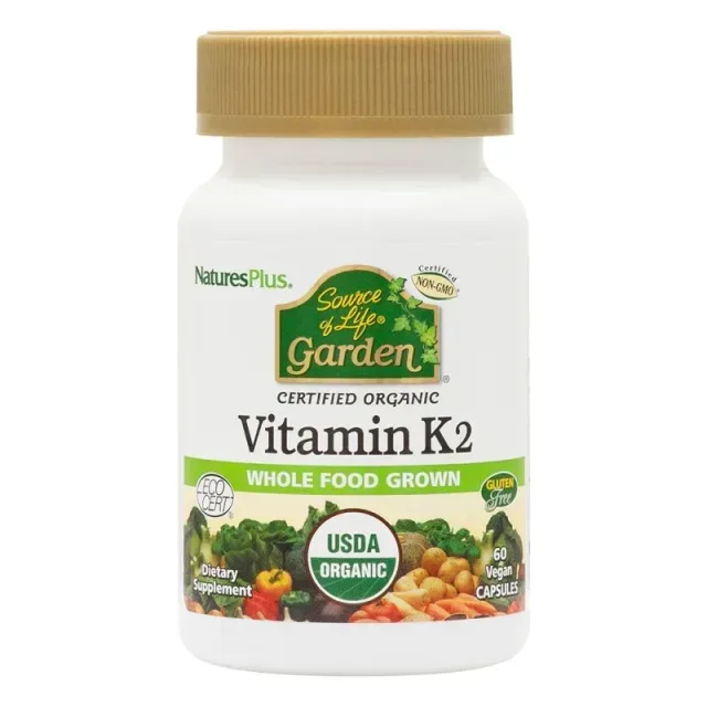 Вітаміни та мінерали Natures Plus Source of Life Garden Vitamin K2 120 mcg, 60 вегакапсул