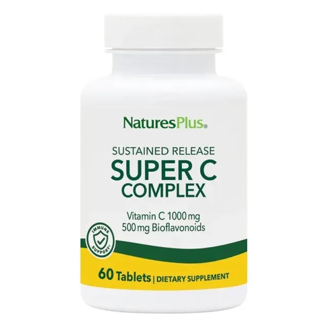 Вітаміни та мінерали Natures Plus Super C Complex Sustained Release, 60 таблеток