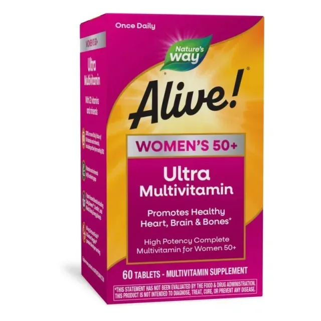 Вітаміни та мінерали Nature's Way Alive! Once Daily Women's 50+ Ultra Potency, 60 таблеток