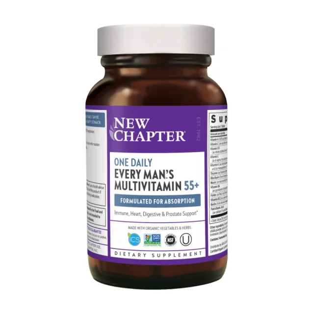 Витамины и минералы New Chapter Every Man's One Daily 55+ Multivitamin, 72 таблеток