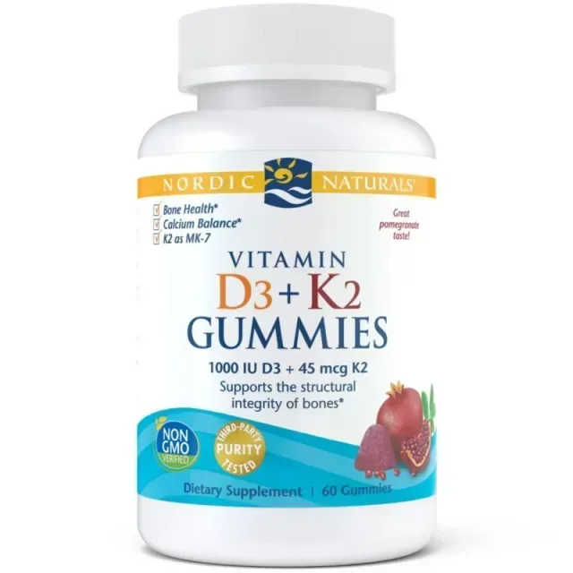 Вітаміни та мінерали Nordic Naturals Vitamin D3+K2 Gummies, 60 желейок