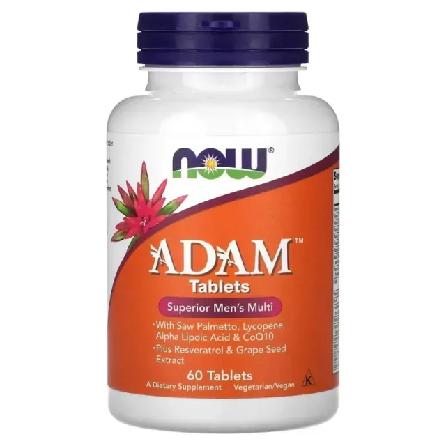 Вітаміни та мінерали NOW Adam, 60 таблеток