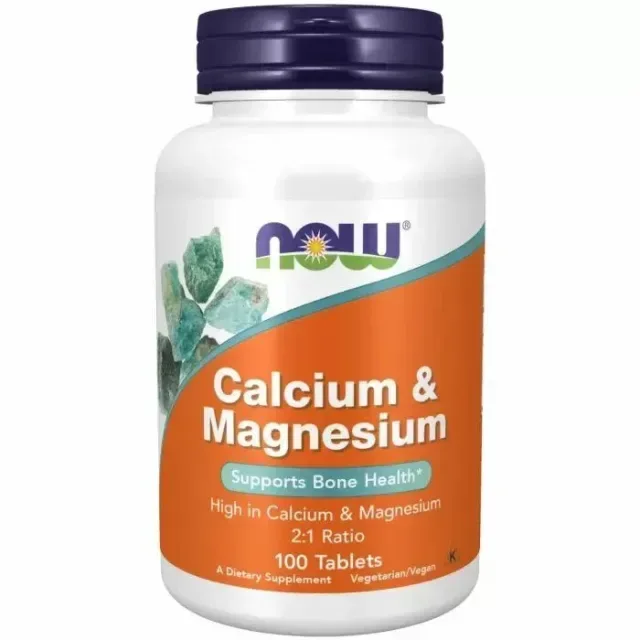 Вітаміни та мінерали NOW Calcium & Magnesium, 100 таблеток