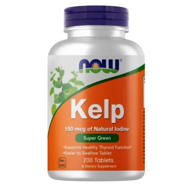 Вітаміни та мінерали NOW Kelp 150 mcg, 200 таблеток