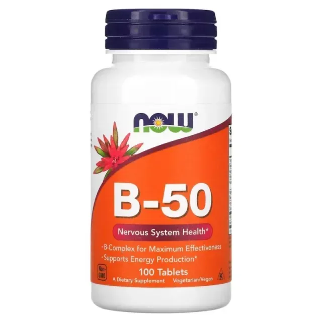 Витамины и минералы NOW Vitamin B-50, 100 таблеток