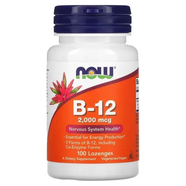 Вітаміни та мінерали NOW Vitamin B12 2000 mcg, 100 льодяників