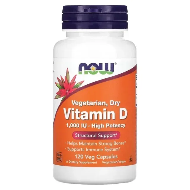 Витамины и минералы NOW Vitamin D 1000 IU Dry, 120 вегакапсул