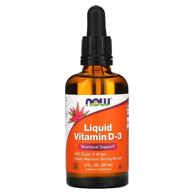 Витамины и минералы NOW Vitamin D3, 59 мл