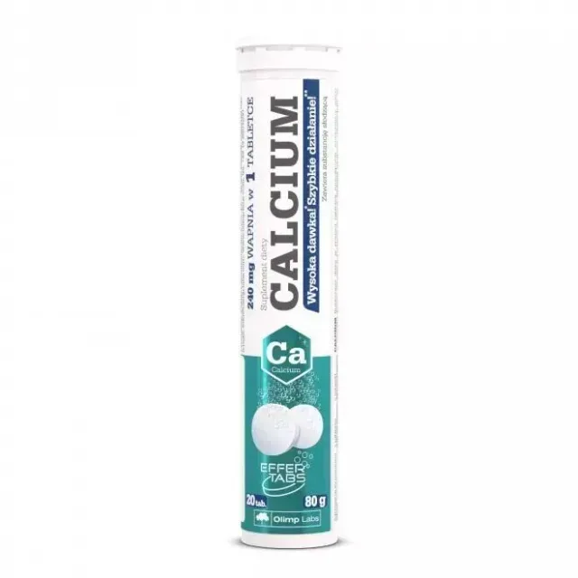 Витамины и минералы Olimp Sport Nutrition Calcium, 20 шипучих таблеток - Лимон