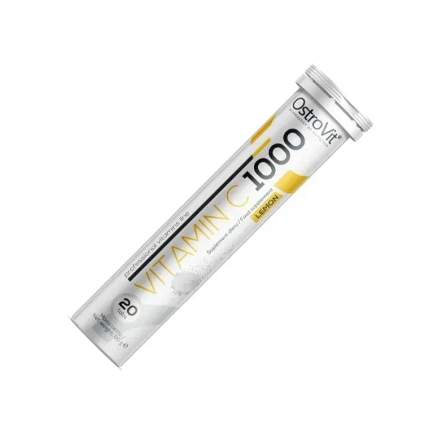 Вітаміни та мінерали OstroVit Vitamin C 1000, 20 шипучих таблеток лимон