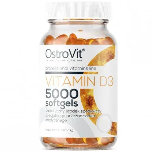 Вітаміни та мінерали OstroVit Vitamin D 5000 IU, 250 капсул