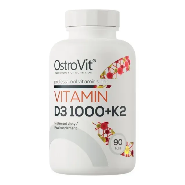 Витамины и минералы OstroVit Vitamin D3 1000+K2, 90 таблеток