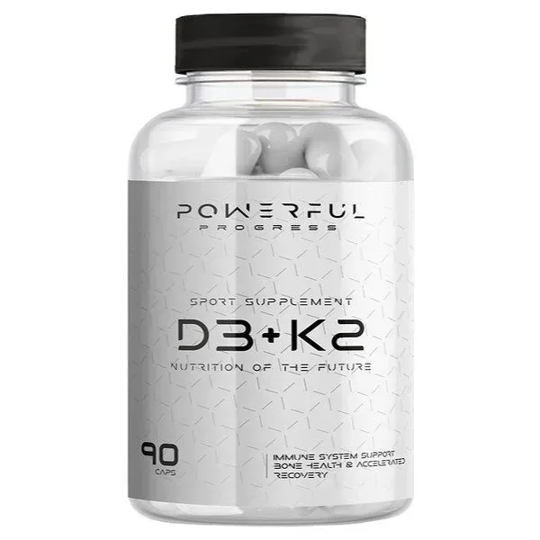 Вітаміни та мінерали Powerful Progress D3+K2, 90 капсул