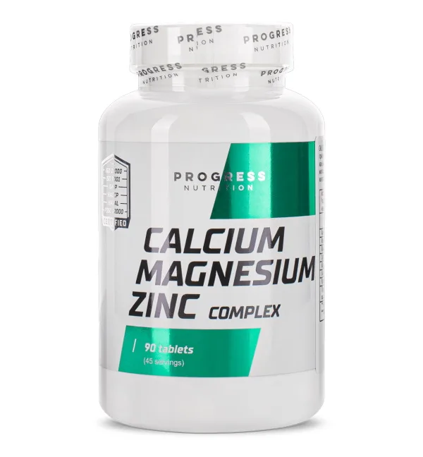 Витамины и минералы Progress Nutrition Calcium Magnesium Zinc Complex, 90 таблеток