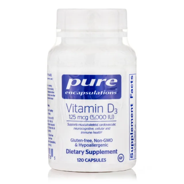 Вітаміни та мінерали Pure Encapsulations Vitamin D3 5000 IU, 120 капсул