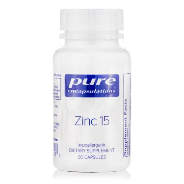 Вітаміни та мінерали Pure Encapsulations Zinc 15 mg, 60 капсул