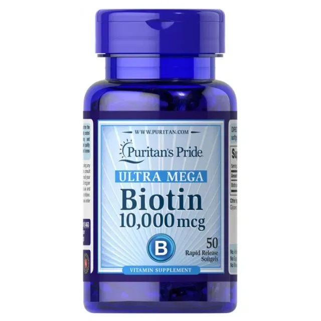Вітаміни та мінерали Puritan's Pride Biotin 10000 mcg, 50 капсул