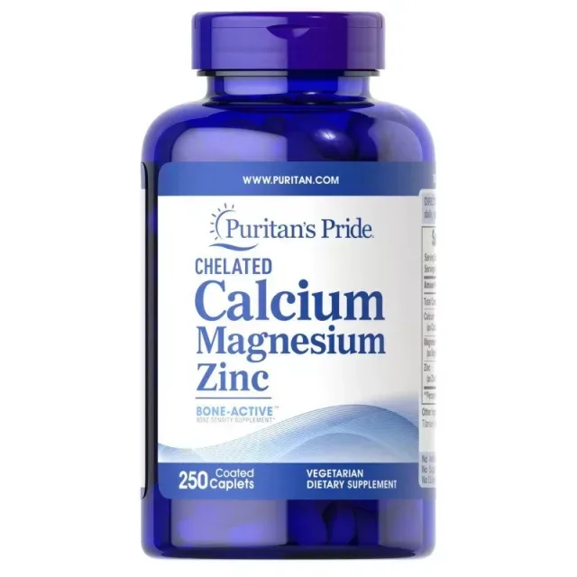 Витамины и минералы Puritan's Pride Calcium Magnesium Zinc, 250 капсул