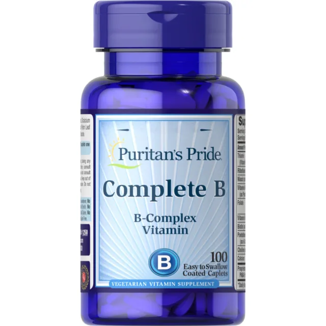 Вітаміни та мінерали Puritan's Pride Complete B, 100 каплет