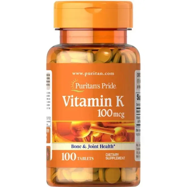 Вітаміни та мінерали Puritan's Pride Vitamin K 100 mcg, 100 таблеток