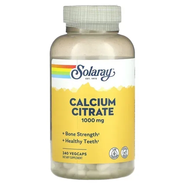 Вітаміни та мінерали Solaray Calcium Citrate, 1000 mg