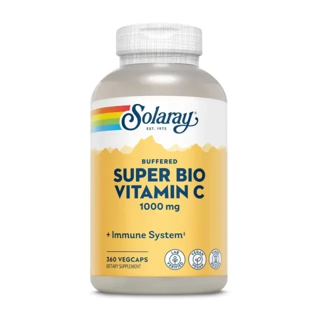 Вітаміни та мінерали Solaray Super Bio Vitamin C Timed Release, 360 вегакапсул