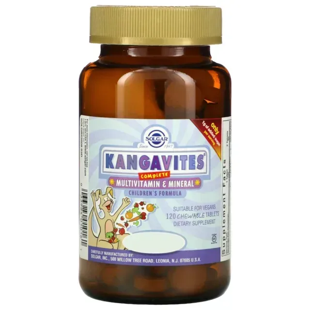 Витамины и минералы Solgar Kangavites, 120 жевательных таблеток - Ягоды