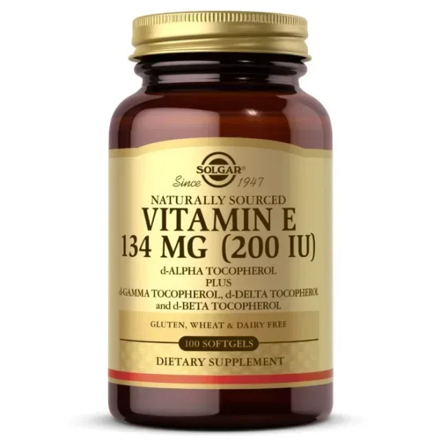 Вітаміни та мінерали Solgar Vitamin E 134 mg (200 IU) Mixed Tocopherols, 100 капсул