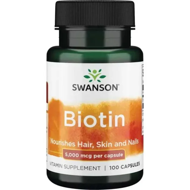 Вітаміни та мінерали Swanson Biotin 10000 mcg High Potency, 60 капсул