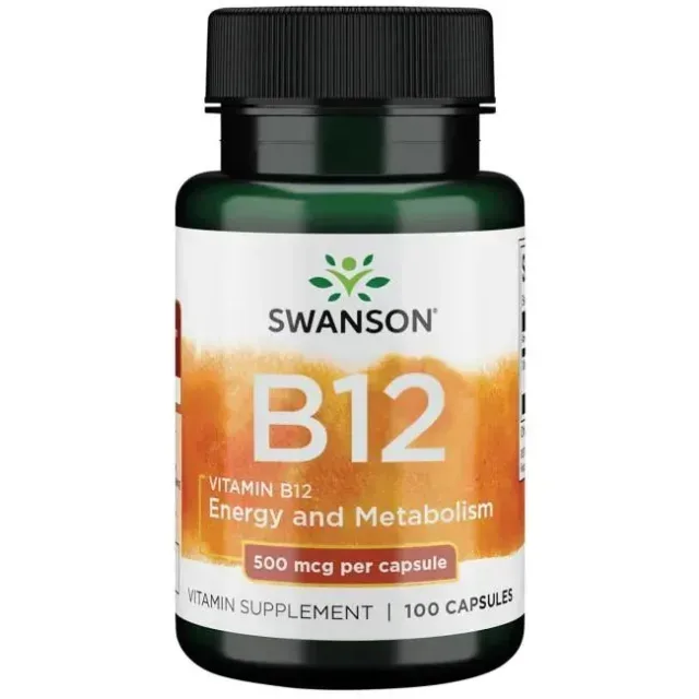 Вітаміни та мінерали Swanson Vitamin B12 500 mcg, 100 капсул