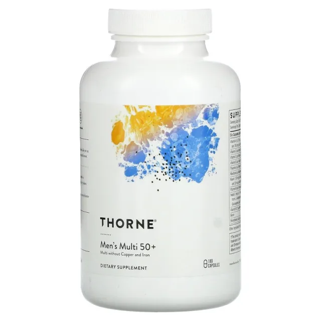 Вітаміни та мінерали Thorne Men's Multi 50+, 180 капсул для чоловіків 50+