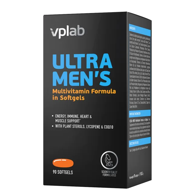 Вітаміни та мінерали VPLab Ultra Men's Multivitamin Formula, 90 капсул для чоловіків