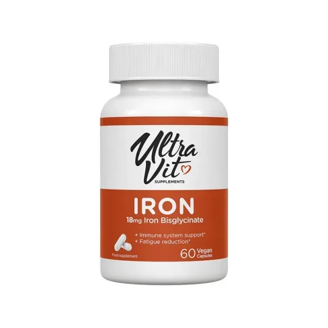 Вітаміни та мінерали VPLab UltraVit Iron 18 mg, 60 вегакапсул