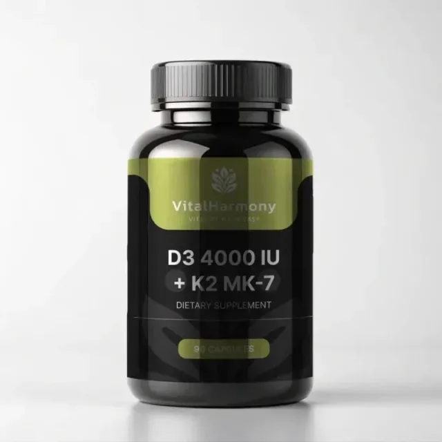 Витамнний комплекс VitalHarmony Vitamin D3 4000 + K2 MK-7, 90 капсул