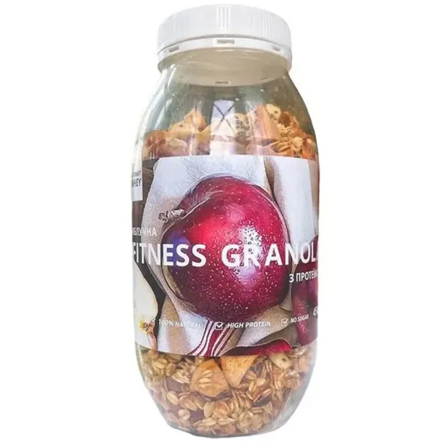 Вівсяна фітнес-гранола Craft Whey Fitness Granola, 450 грам - Яблуко
