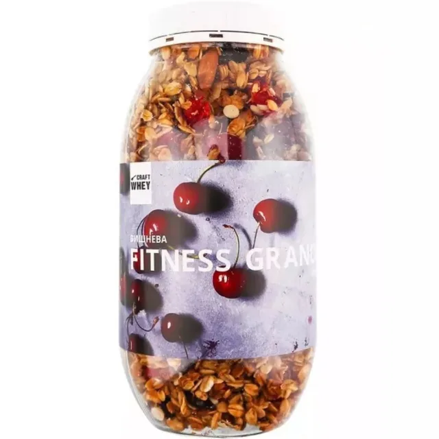 Вівсяна фітнес-гранола Craft Whey Fitness Granola, 450 грам - Вишня
