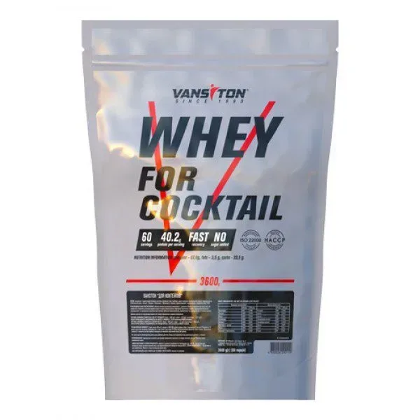 Whey For Cocktail, 3.6 кг, ваніль