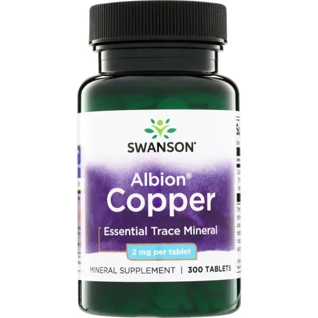 Хелатна мідь Swanson Copper 2 mg, 300 капсул