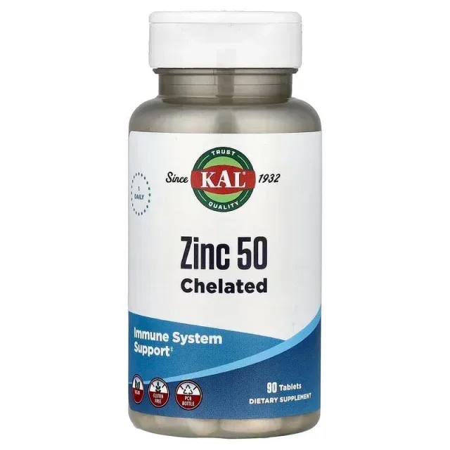 Хелатный цинк KAL Zinc 50 Chelated, 90 таблеток