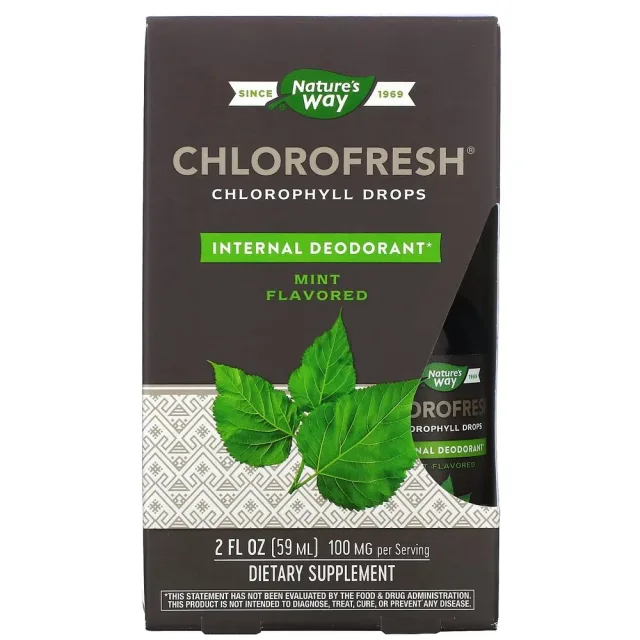 Хлорофілін Nature's Way Chlorofresh Drops, 59 мл - М'ята