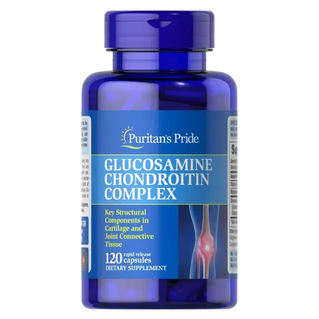 Хондропротектор, Puritan's Pride Glucosamine Chondroitin Complex, 120 капсул для підтримки здоров'я суглобів