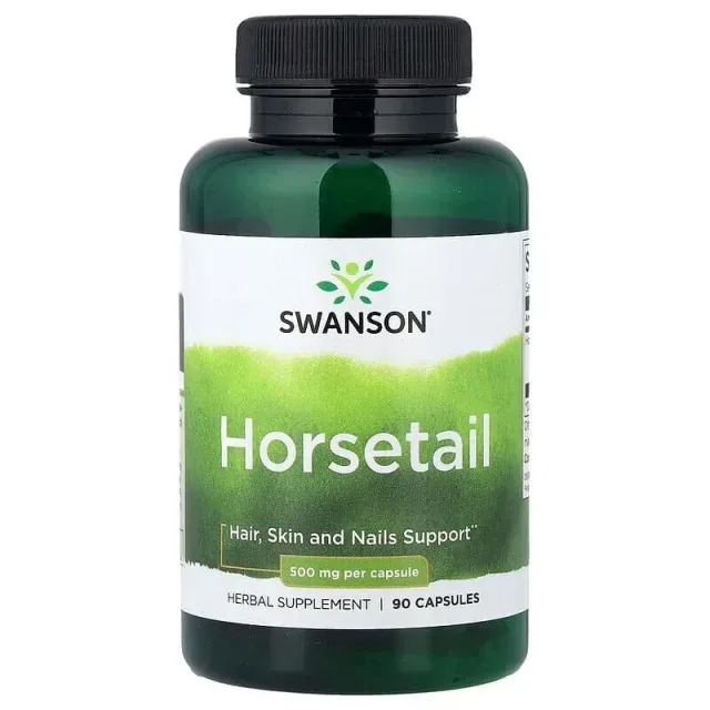 Хвощ полевой Swanson Horsetail 500 mg, 90 капсул