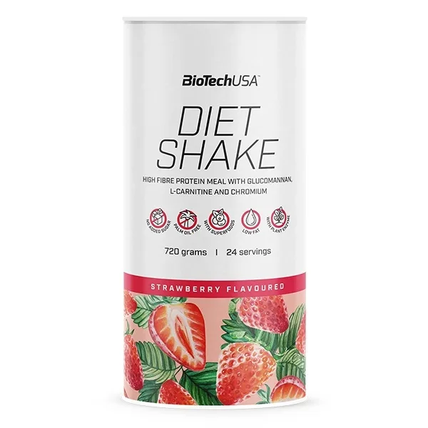 Замінник харчування BioTech Diet Shake, 720 грам - Полуниця