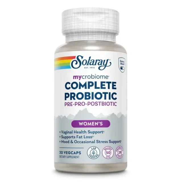 Жіночий пробіотичний комплекс Solaray Mycrobiome Complete Probiotic Women's, 30 вегакапсул