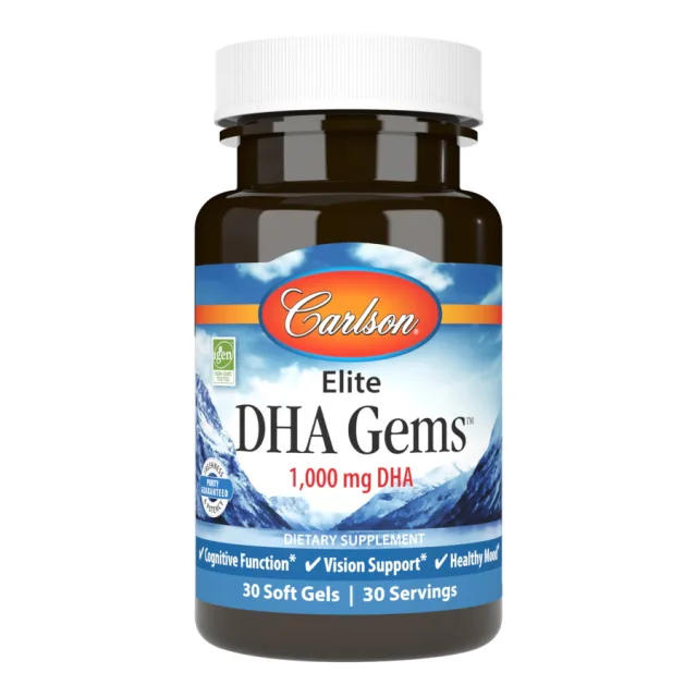 Жирные кислоты Carlson Labs Elite DHA Gems, 30 капсул