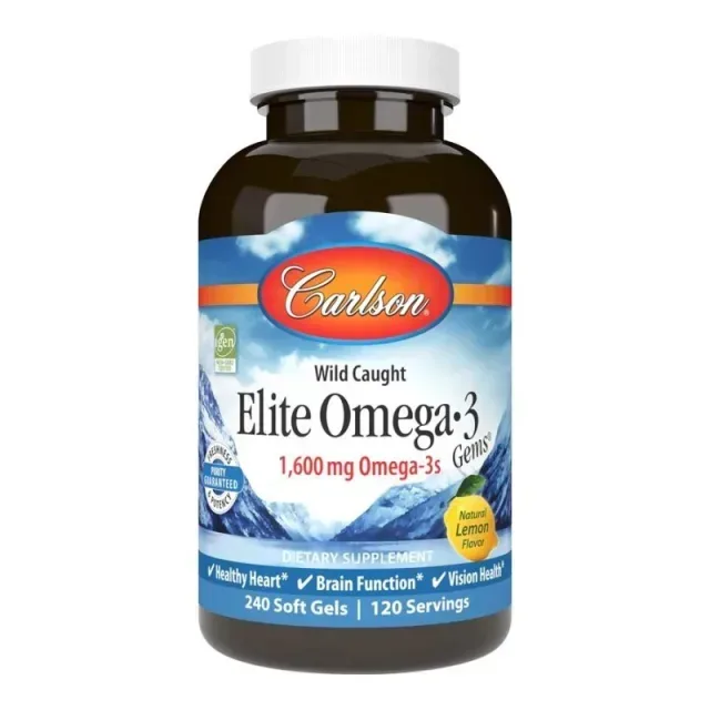 Жирні кислоти Carlson Labs Elite Omega-3 Gems, 240 капсул