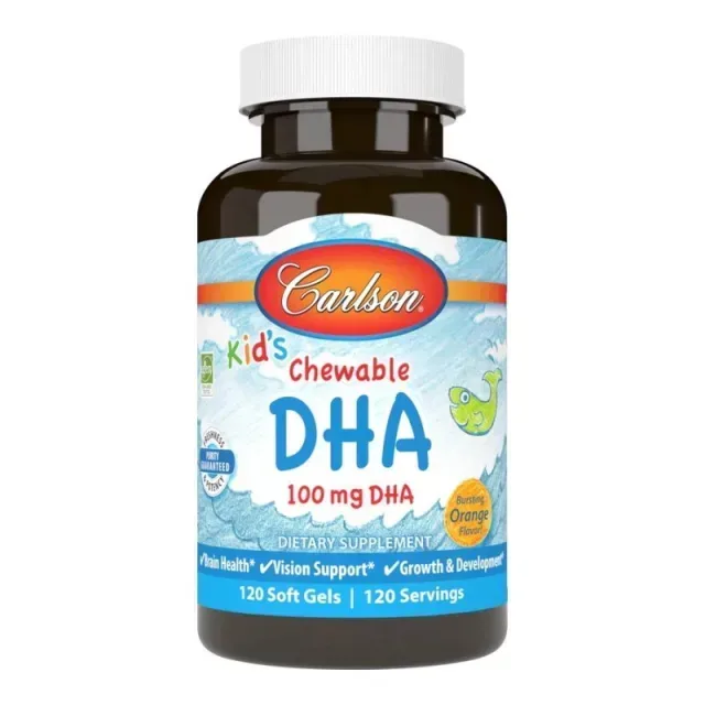 Жирные кислоты Carlson Labs Kid's Chewable DHA, 120 капсул
