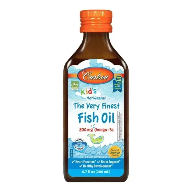 Жирні кислоти Carlson Labs Kid's The Very Finest Fish Oil, 200 мл - Лимон
