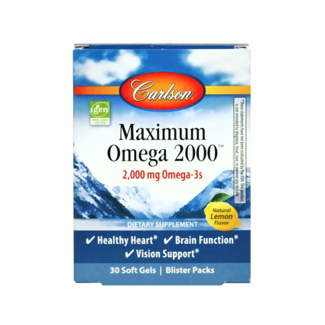 Жирные кислоты Carlson Labs Maximum Omega 2000 mg, 30 капсул